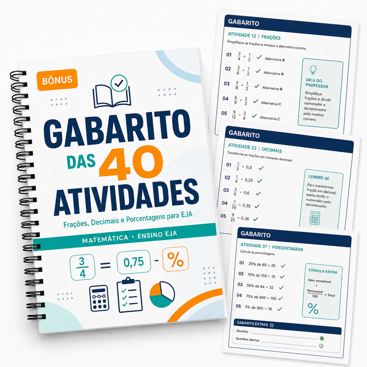 GABARITO DAS 40 ATIVIDADES