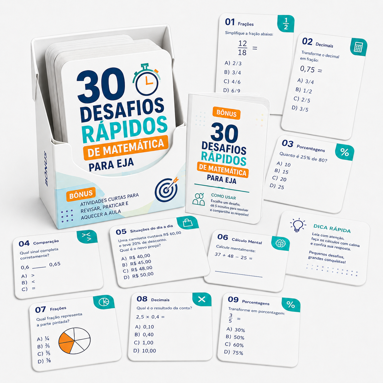 30 DESAFIOS RÁPIDOS DE MATEMÁTICA PARA EJA